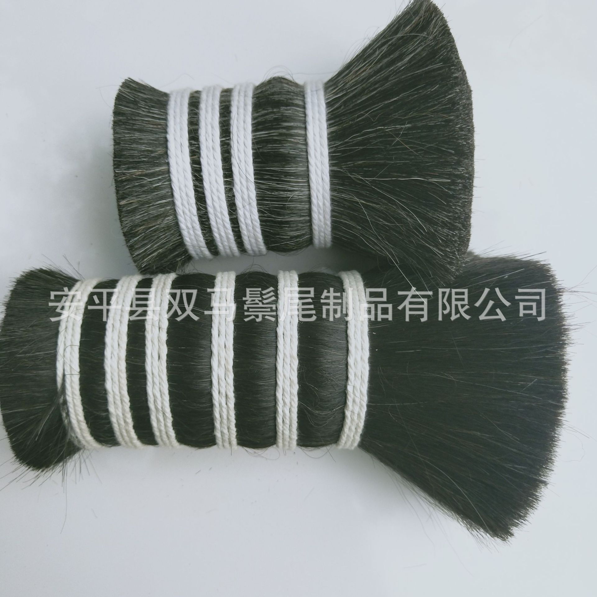 厂家供应50-171毫米工业刷用可植毛自然白 自然黑双齐山羊毛