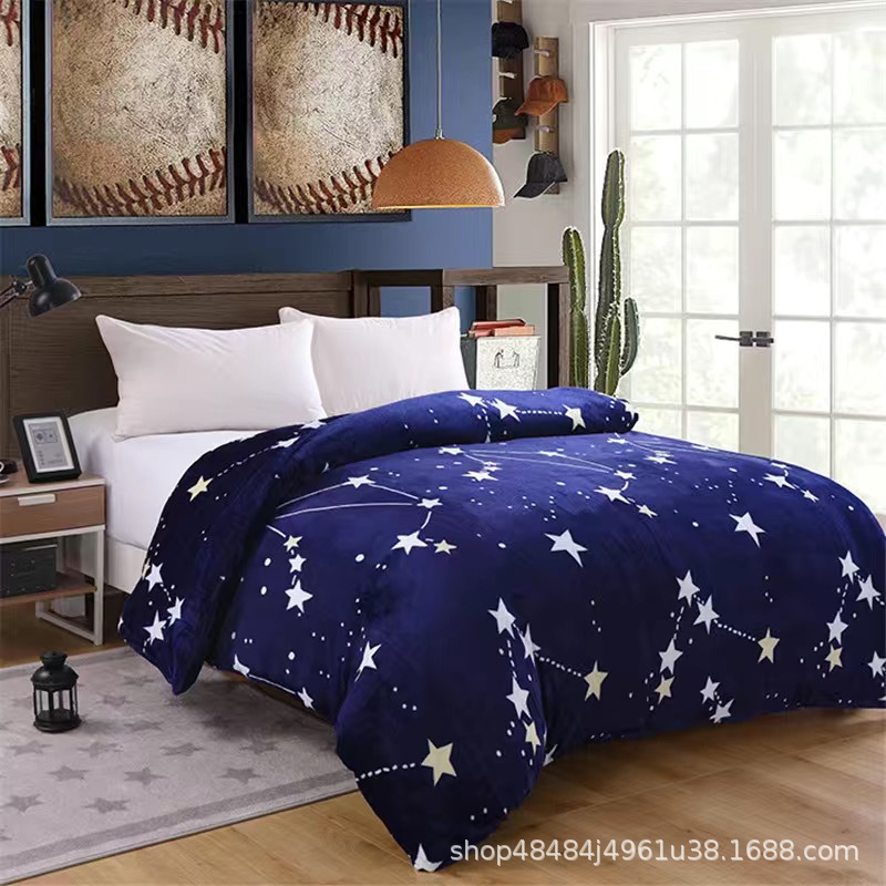 Flange edredón más edredón cubierta doble una sola pieza de lana de coral de doble cara de lana de invierno