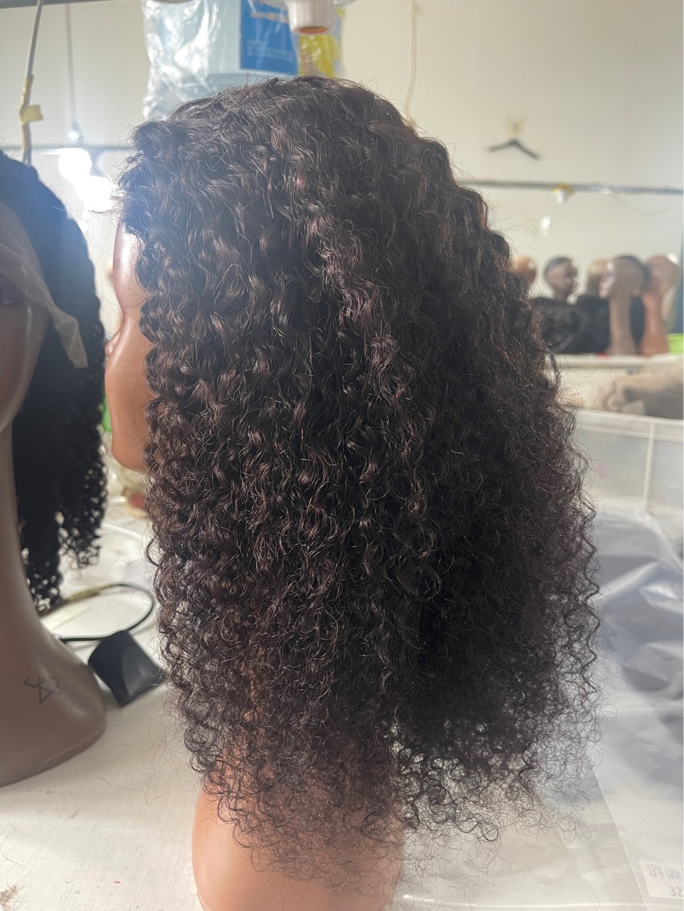 13x4Kinky Curly Human Hair Wigs una pieza