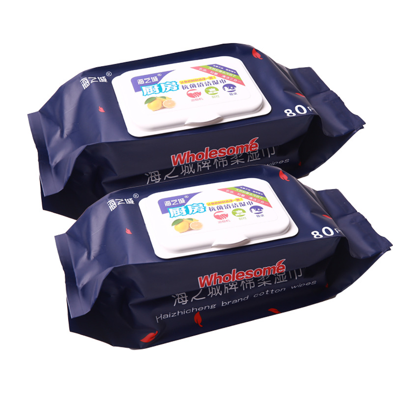 80 Pieces of Extra Thickeneded Kitchen Wipes for Household Stove Range Hood Disposable Strong Degreasing Wet Wipes