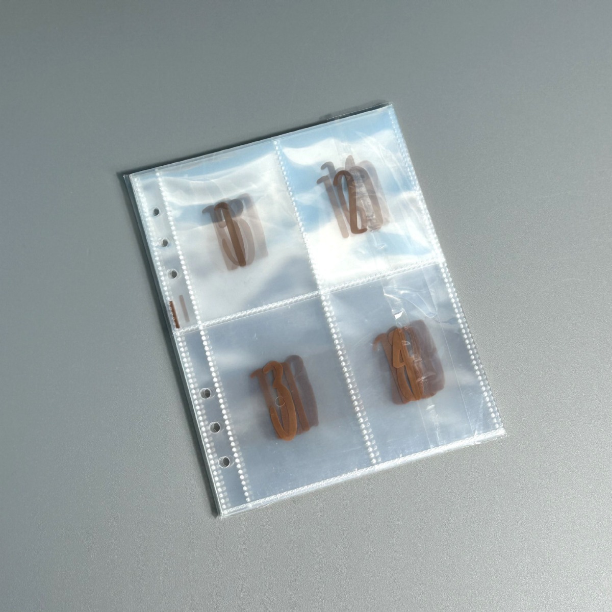 Transfronterizo A5 transparente de seis orificios de cuatro rejillas 100 Impresión digital página interior Polaroid foto almacenamiento simple de hojas sueltas