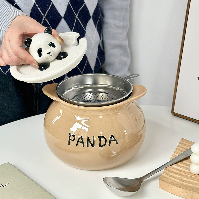Прямые продажи Panda Kitchen банка для сала бытовая керамическая банка с высокой термостойкостью чили масло специальная банка мясной жир пищевой