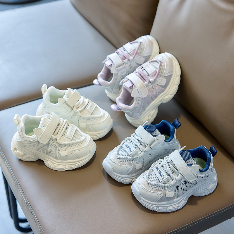 2026 primavera nuevo zapato deportivo infantil doble red transpirable correr ligero versátil zapatos casuales cómodos zapatos para niños y niñas