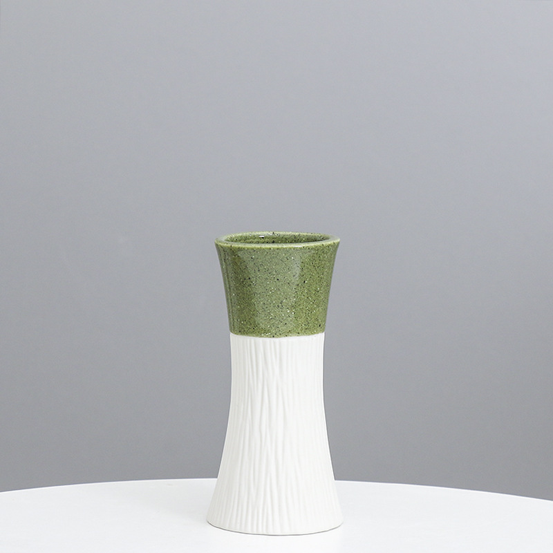 Pequeño jarrón de cerámica azul rojo modelo habitación decoración sala de estar hogar creativo decoración húmeda y seca florero arreglo floral