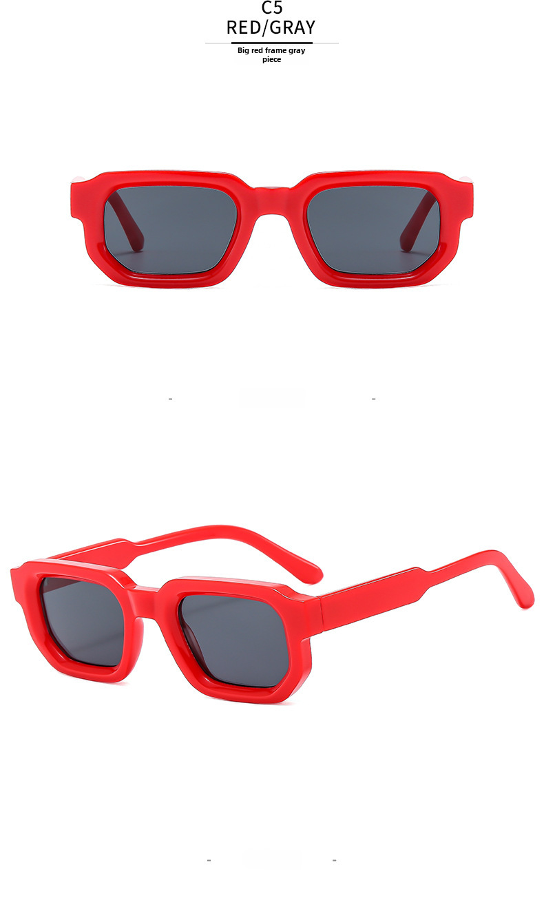 2023 cross-border box Sunglasses European and American vintage square thick small frame fashion Sunglasses female Sunglasses_voghion.com