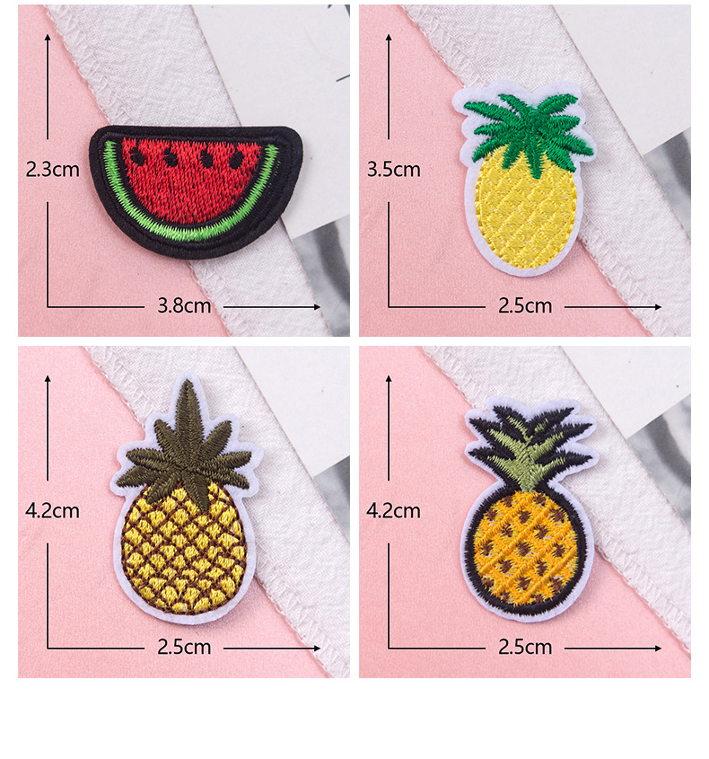 水果刺绣布贴樱桃菠萝苹果服装鞋帽辅料饰品耳钉配件刺绣布详情7