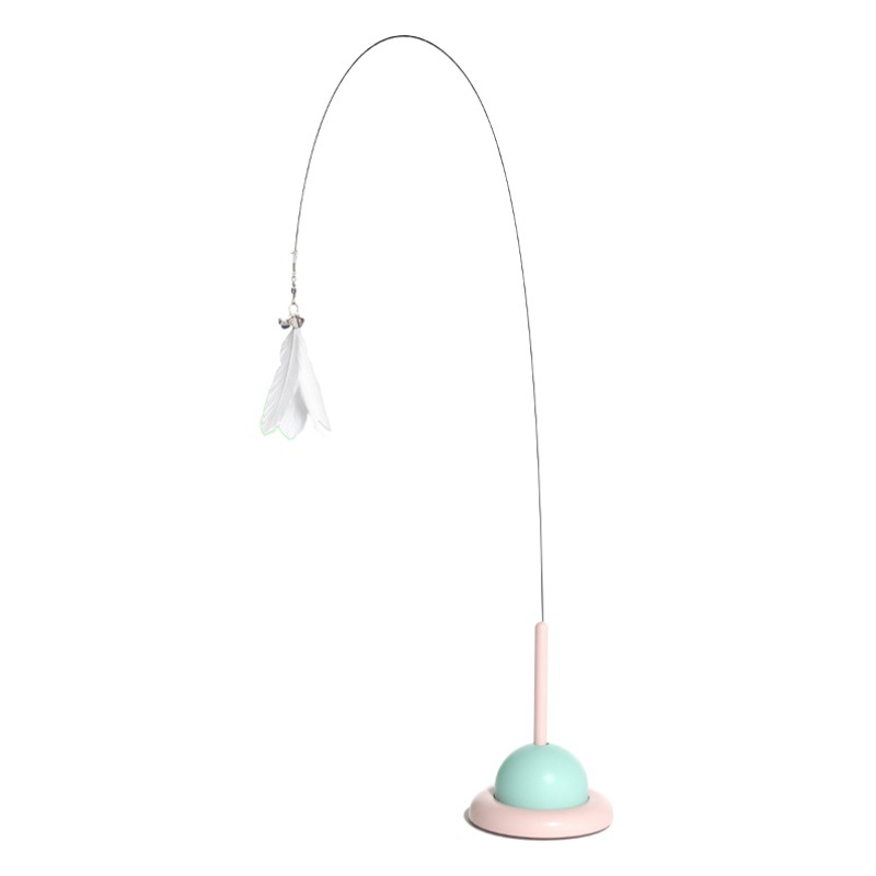 Aullido y UFO gato auto-Hola juguete mascota lechón gato divertido palo gato pluma de alambre divertido gato Varilla gato juguete