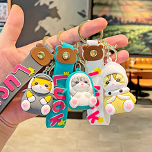 网红鲨猫钥匙扣可爱小鲨鱼挂件汽车包包挂饰义乌小商品小礼品批发