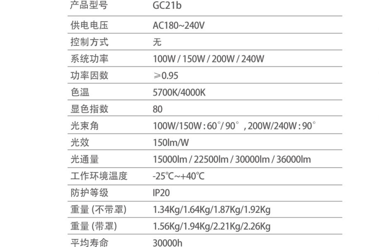 新月天棚燈 GC21B 參數(shù)-3