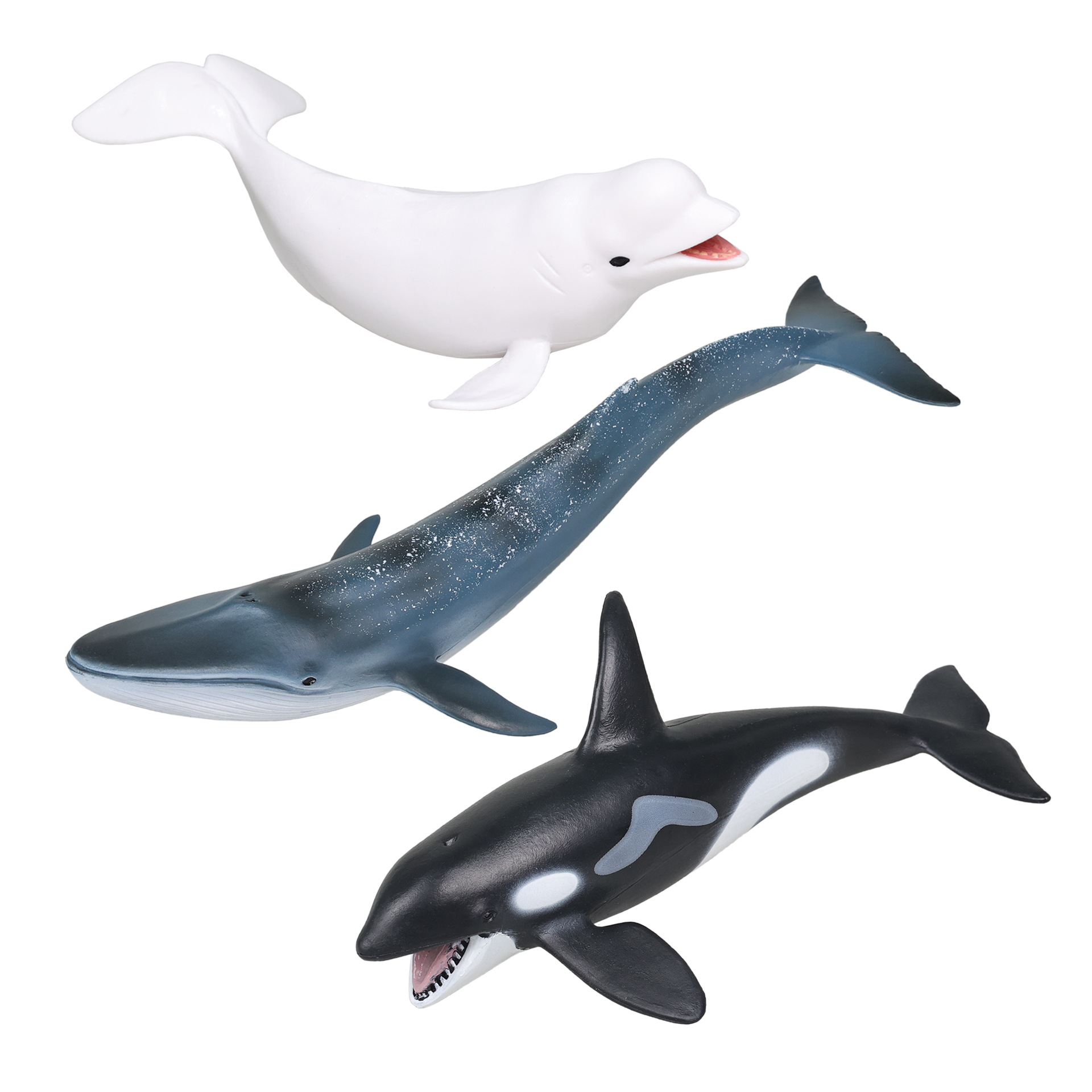 Simulated Whale Model Home Decoration Blue Whale Orca Beluga Whale Figurine Pvc Marine Life Toy Biomimetic