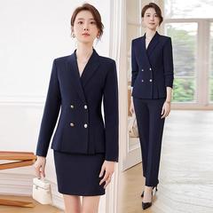 案场客服职业西装套装女春秋气质高档会所工装酒店前台接待工作服