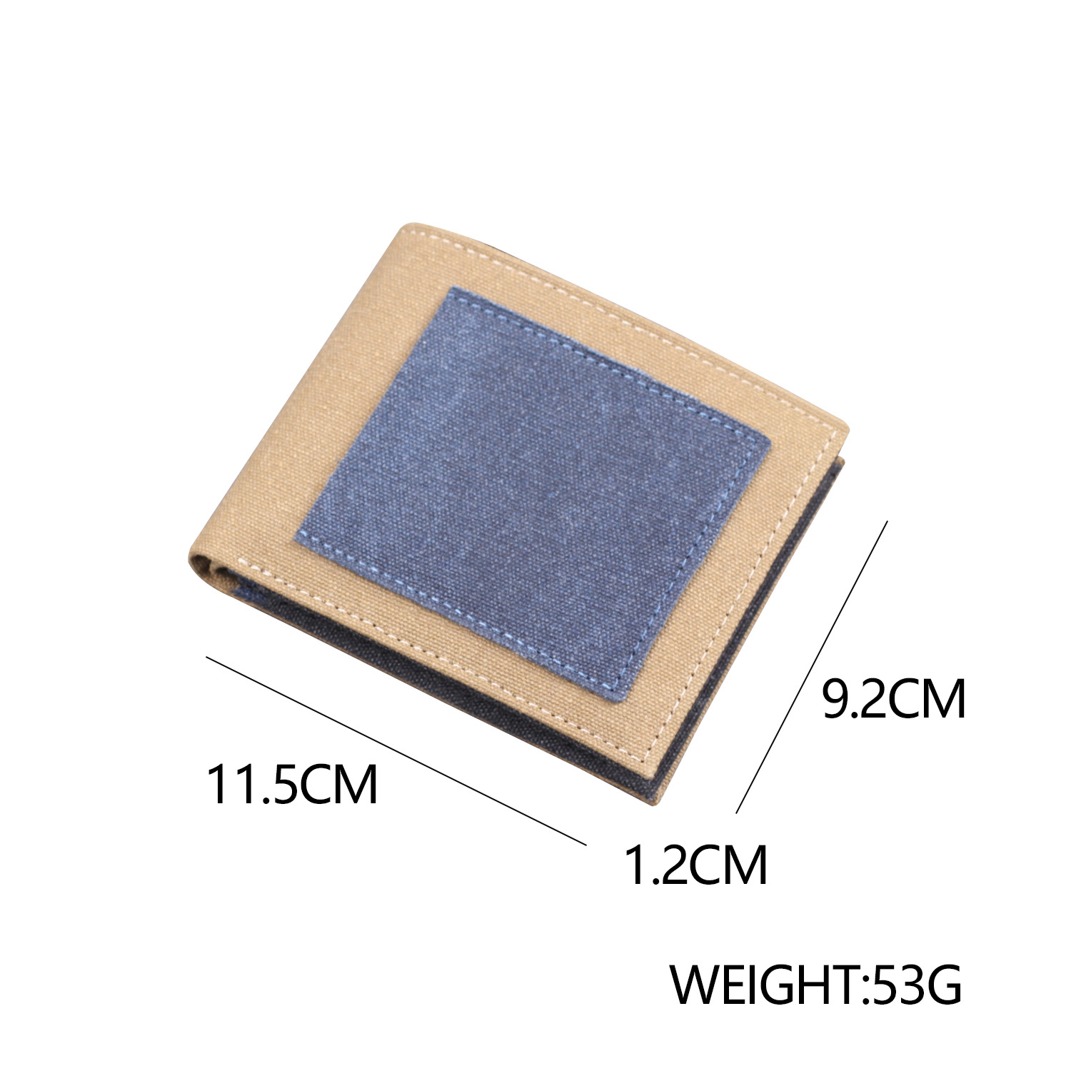 Bolso de lona para hombres bolso de dólares corto bolso de jeans para hombres bolso de tarjetas para hombres en una cartera para hombres