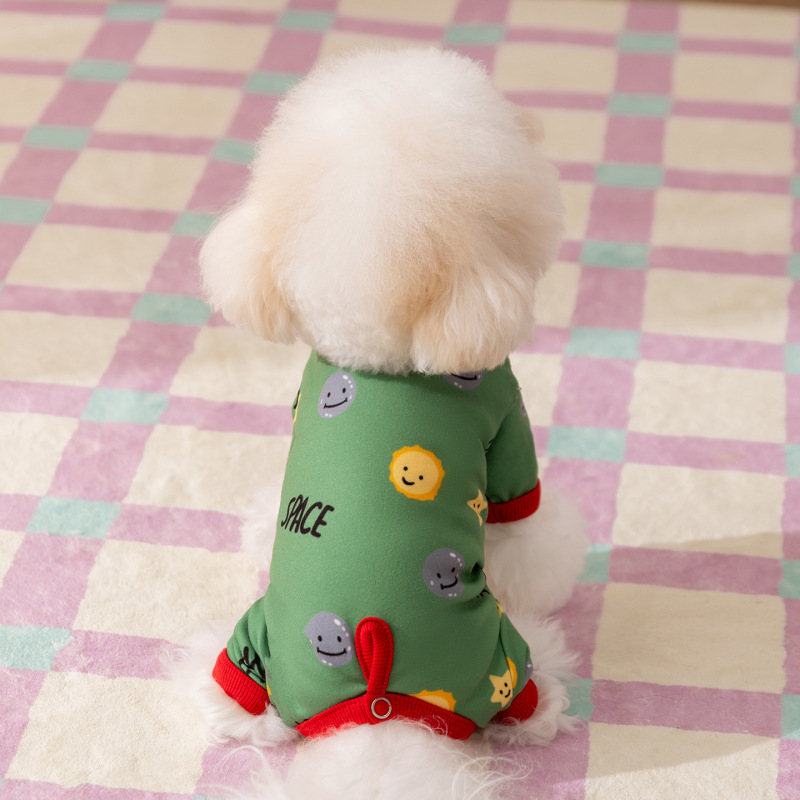 秋冬新款探索宇宙四脚包肚衣居家服睡衣宠物狗狗猫咪中小型犬衣服|undefined