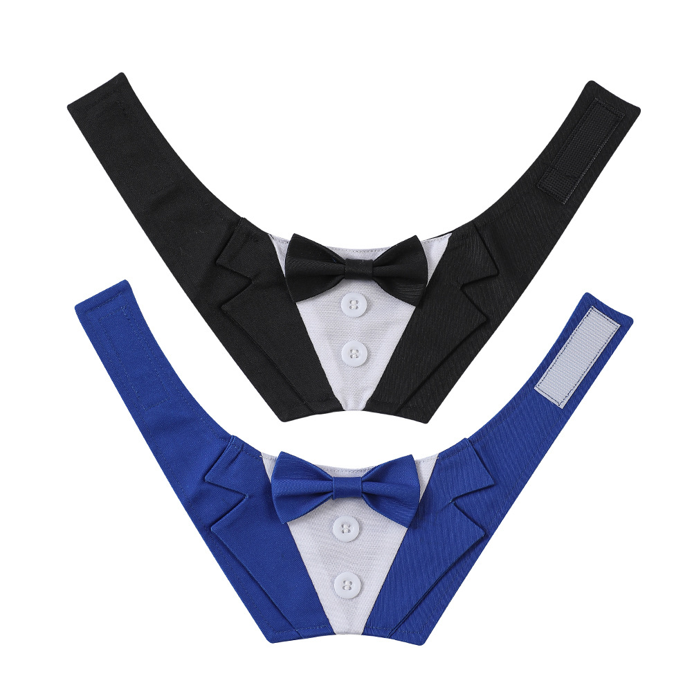 TANPOPO transfronterizo nuevo diseño original moda guapo mascota toalla triangular velcro toalla de saliva para perros