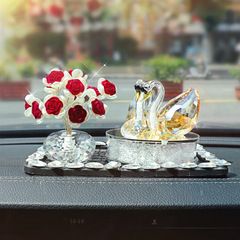 Car interior decoration ornament rose artificial flower 2023 new model center console high-end car perfume trendy women