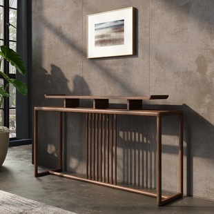 Home Entry Table New Chinese-style Solid Wood Duan Jing Entrance Table Table Table Zen Style for Table against Wall Xuan Tea Sideboard