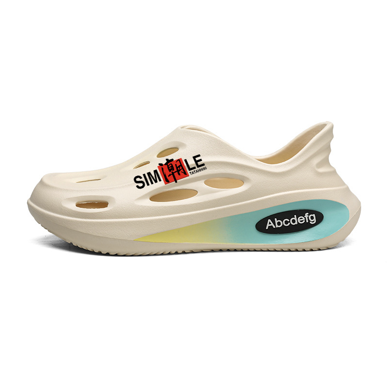 Zapatos con agujeros de coco transfronterizos para hombres en verano, sandalias todo incluido con suela suave pisando mierda, sandalias de playa antideslizantes para exteriores