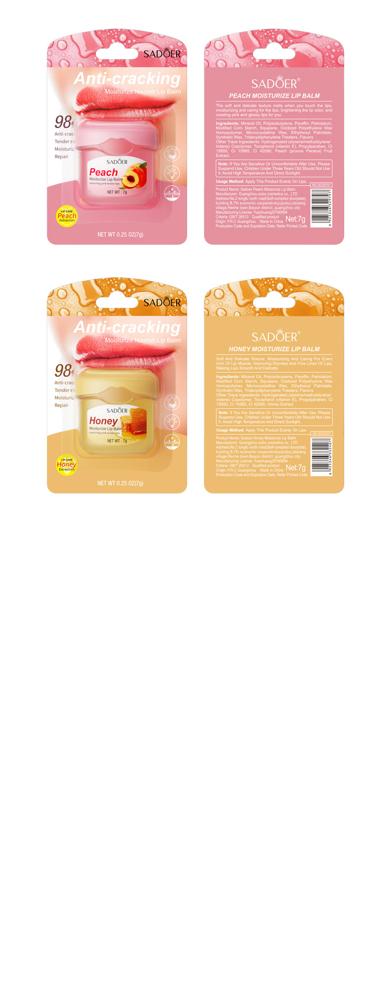 SADOER All Honey Autumn Winter lipstick Prevent Dry Cracks and Fade Lip Lines_voghion.com