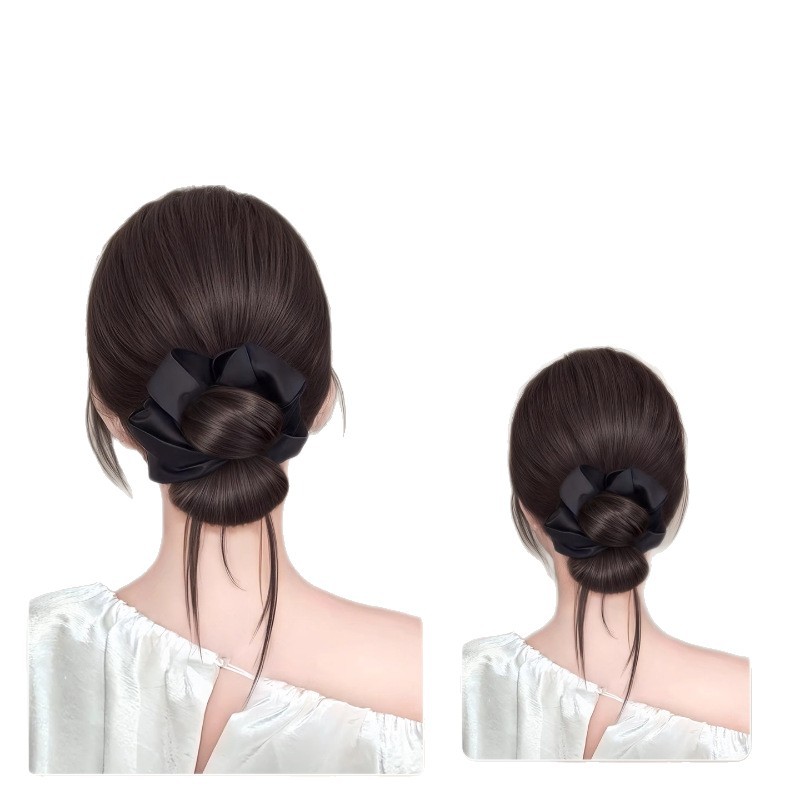 Pelotas cabeza pelucas agarrando clips pelucas anillo de cabello brotes de flores atmósfera natural esponjosa sensación de disco de cabello mágico Baja pelucas bolsa