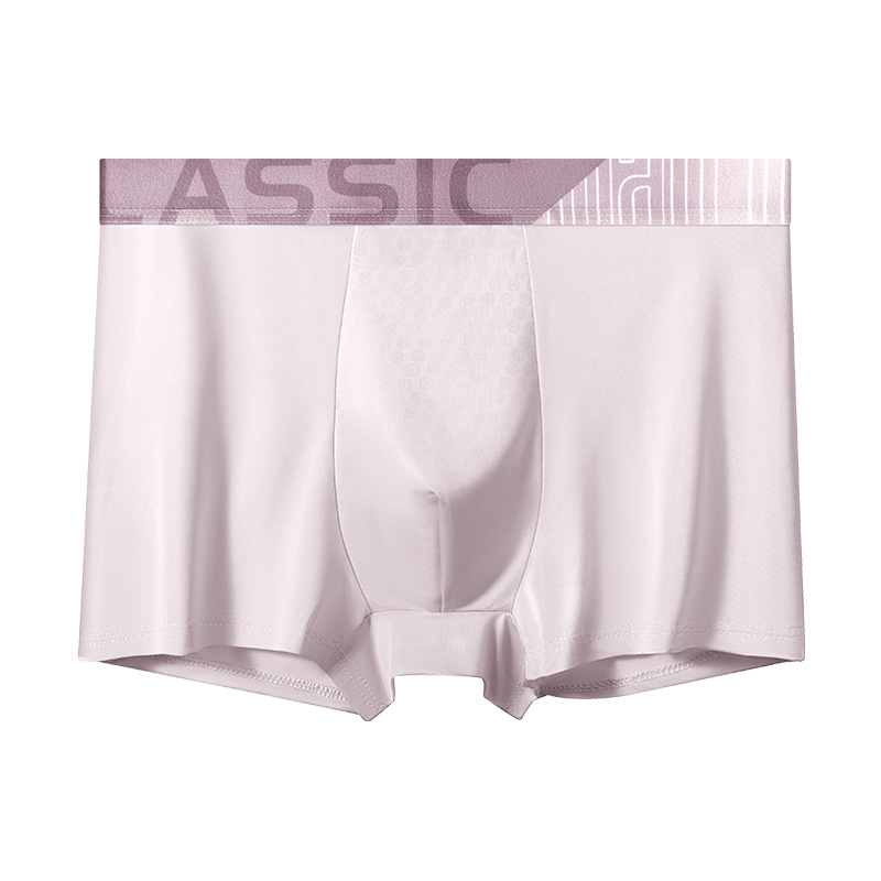 2025 verano hielo calentamiento de entrepierna de hombre calzoncillos de ángulo plano adolescentes antibacterianos respirables calzoncillos de hombre de cuatro cuernos