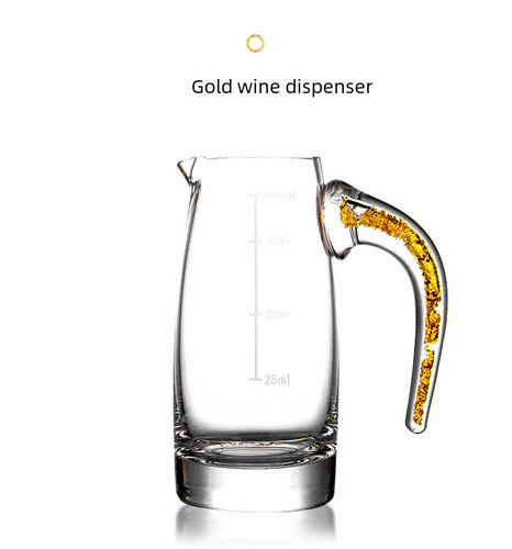 Chinese-style Jinshan one-bottle measuring cup creative home-use baijiu cup gold foil small wine cup wine set gift box set