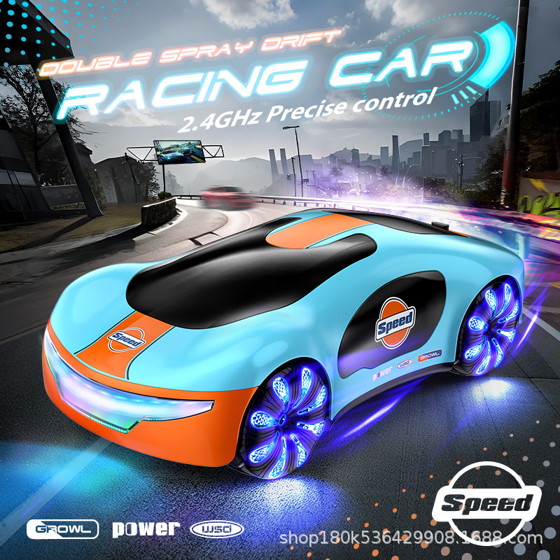 New Ev New Energy Concept Car with Gesture Sensing, Music, Dual Spray, Running Lights, Children's Remote Control Stunt Drift Car