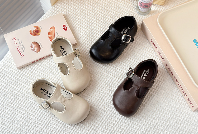Chaussures mary jane en cuir élégantes pour filles printemps_voghion.com