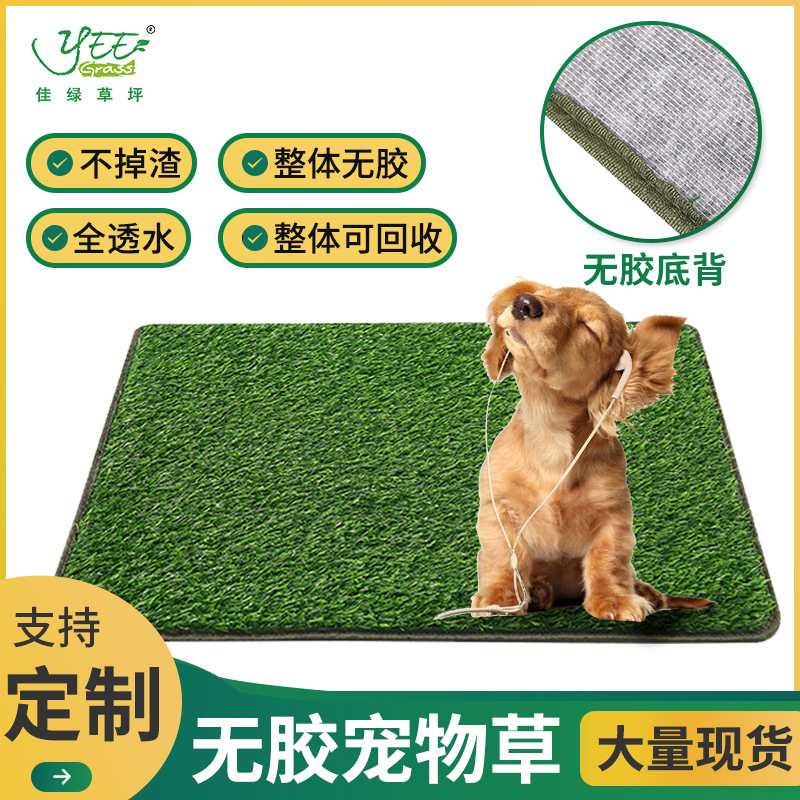 亚马逊跨境宠物草坪垫可清洗猫狗厕所尿垫青羽系列无胶宠物草坪
