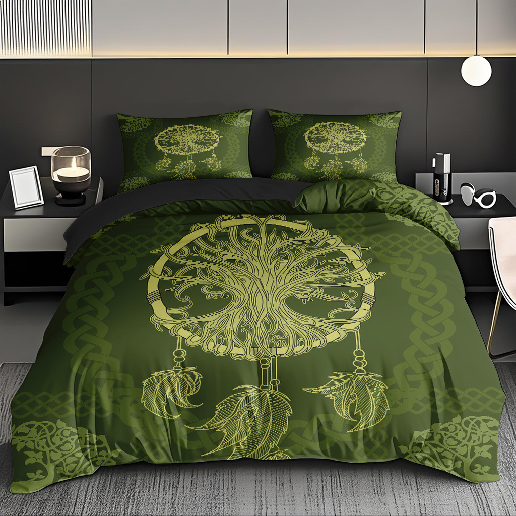 Transfronterizo luminoso árbol de vida molienda impresión digital kit de edredón textil para dibujar se puede ajustar TUME / JIT