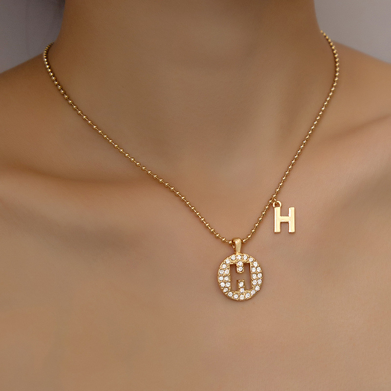 Autumn And Winter New Sweater Chain Diamond 26 English Letter Pendant Necklace Ins Style Design Sense Clavicle Necklace Wholesale display picture 13