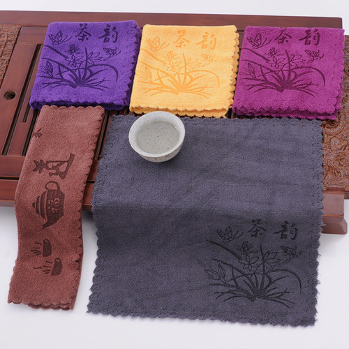 Household cleaning towels, lint-free towels, small square towels, Chinese style tea towels, Zen rags, car wiping and table wiping
