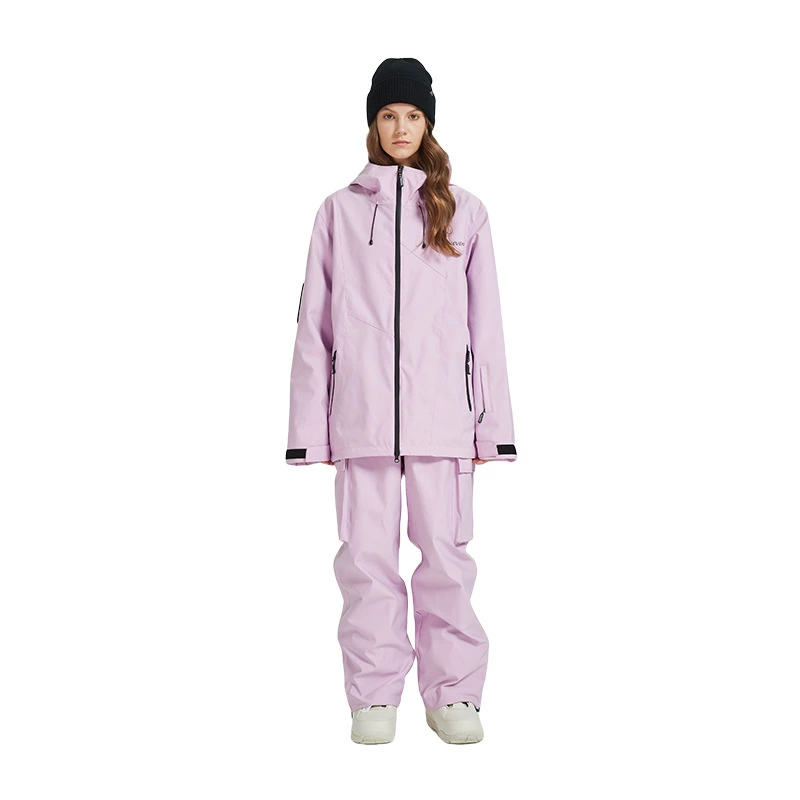 Ski ski suit, universal waterproof set for men and women, breathable keep warm cold-proof trousers