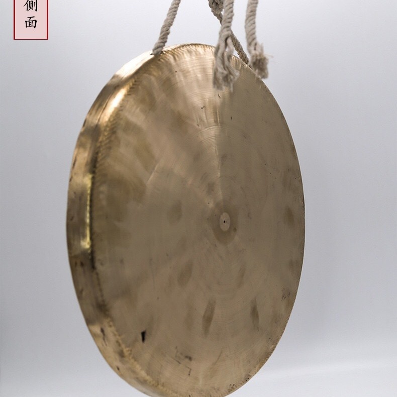 Shuangxi 24cm-40cm Circus gong, flat gong, ringing gong, bronze gong, lion dance/drama/peking opera, flood prevention gong