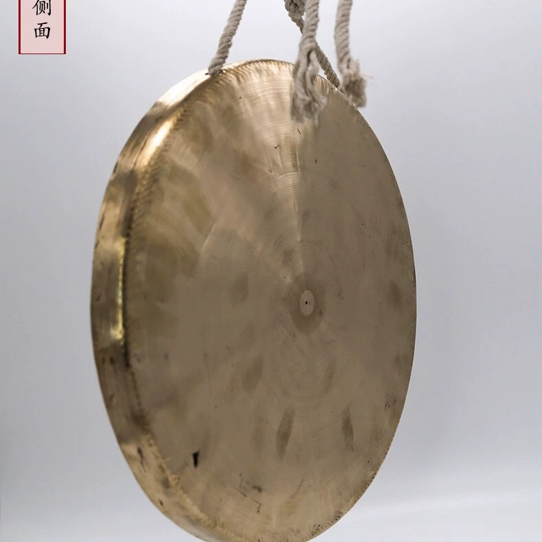 Shuangxi 24cm-40cm Circus gong, flat gong, ringing gong, bronze gong, lion dance/drama/peking opera, flood prevention gong