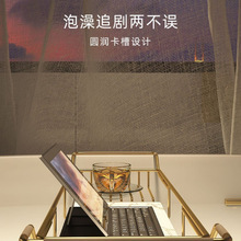 浴缸置物架伸缩多功能卫生间泡澡浴室支撑架子沐浴上手机金色支架