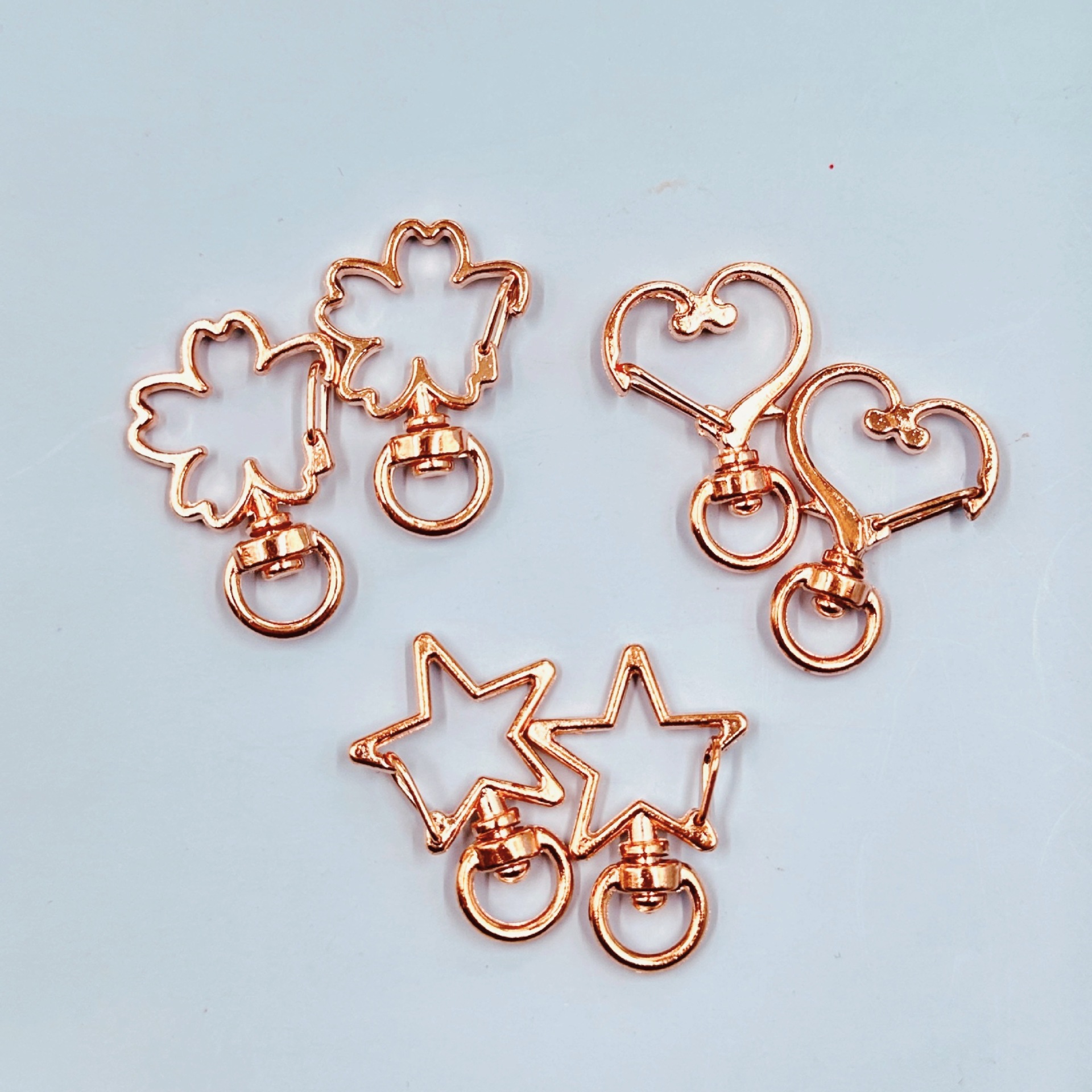 Color pintado hebilla de estrella de cinco puntas hebilla de langosta hebilla de perro hebilla de Primavera de aleación llavero bricolaje colgante accesorios de joyería