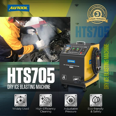 Autool Hts705 Dry Ice Cleaning Machine Car Engine Combustion Chamber Intake Instrument Carbon Deposit Cleaning Machine