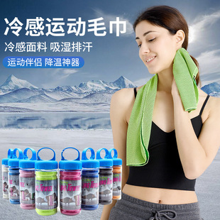 160Gms Summer Cooling Quick-Drying Cross-Border Pe Bucket Cold Feeling Cold Towel Wrist Towel Sweat Towel Sports Fitness Towel