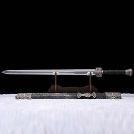 龙泉市刀剑手工研磨一体八面如意剑影视收藏冷兵器防身汉剑未开刃