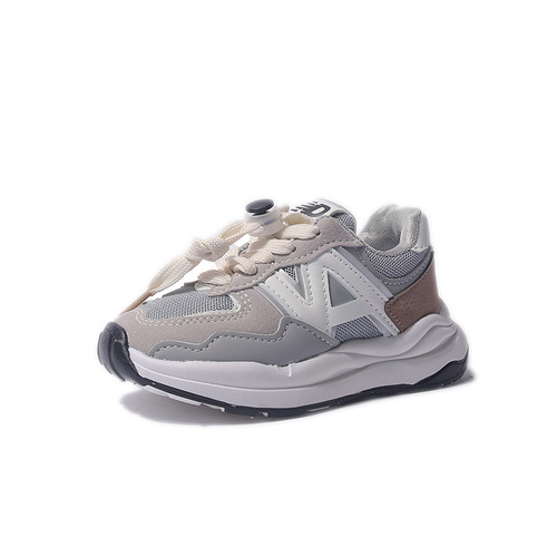 Children's sports shoes 2024 spring and autumn new letter double mesh running shoes boys and girls mesh shoes casual shoes cross-border