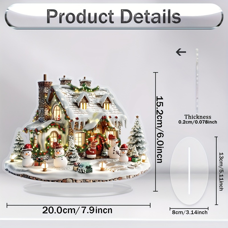 国境を越えた熱品冬の仙境アクリル家は雪だるまとクリスマスツリーのボヘミアン風のデスクトップ展を持っている|undefined