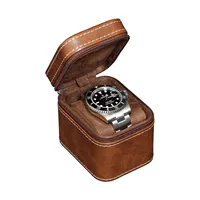 Европейская и американская кожаная коробка для хранения часов с одной молнией для мужчин и женщин, дорожная коробка из искусственной кожи, пылезащитная коробка для часов, шкатулка для драгоценностей