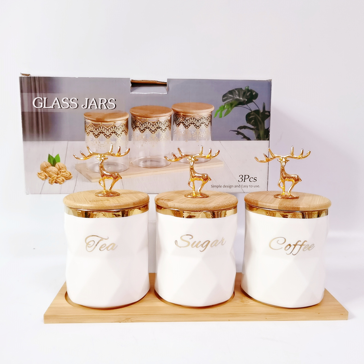 Exportación de Oriente Medio almacenamiento de cerámica Jar galvanoplastia sellado Jar granos gruesos almacenamiento Jar diamante condimento Jar traje Jar