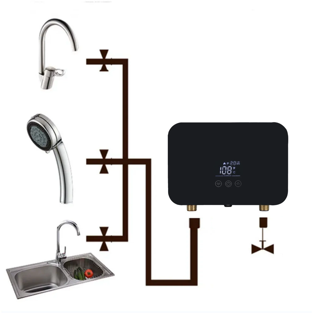 Трансграничная внешняя торговля фабрика оптовая продажа электрических водонагревателей мгновенной бытовой горячей кухни ванная комната душ небольшой постоянной температуры
