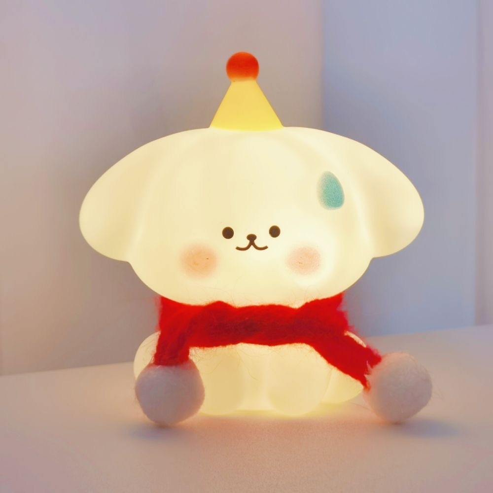 크리스마스 땀방울 강아지/노란 모자 (빨간 목도리)