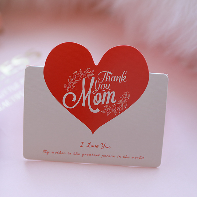Fashion Creative Heart-shaped Greeting Card Mother's Day Greeting Card display picture 3