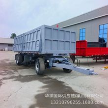 跨境供应华翔直供8-10米侧翻全挂自卸车 克拉玛依矿石运输拖车