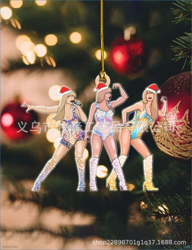 Cruz-frontera nueva Navidad árbol de Navidad decoración adornos coche retrovisor espejo colgante mochila colgante decoraciones para el hogar