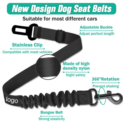 Cross-border pet supplies dog car safety belt leash walking rope dog rope reflective large anti-explosion dog repeller
