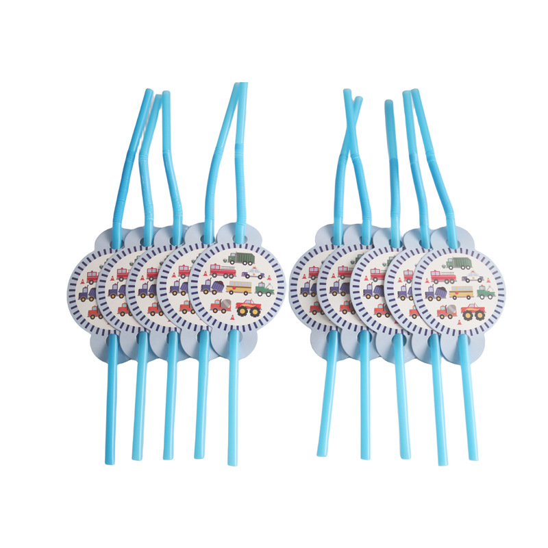 Vehículo de ingeniería excavadora carretilla elevadora edificio Boy partido taza papel placa cuchillo tenedor mantel banner cumpleaños decoración suministros decoración